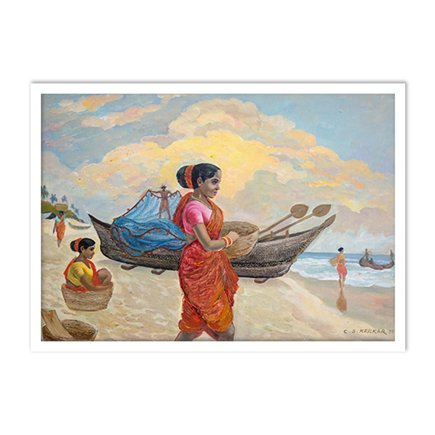 Fisherwomen at the Beach