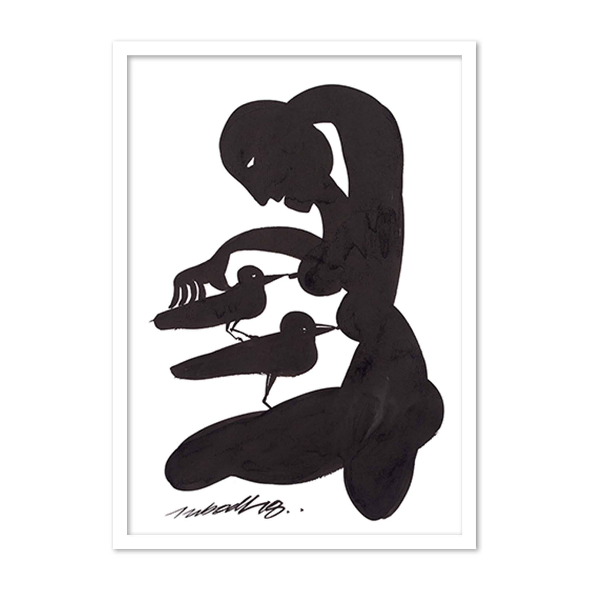 Woman with Crows
