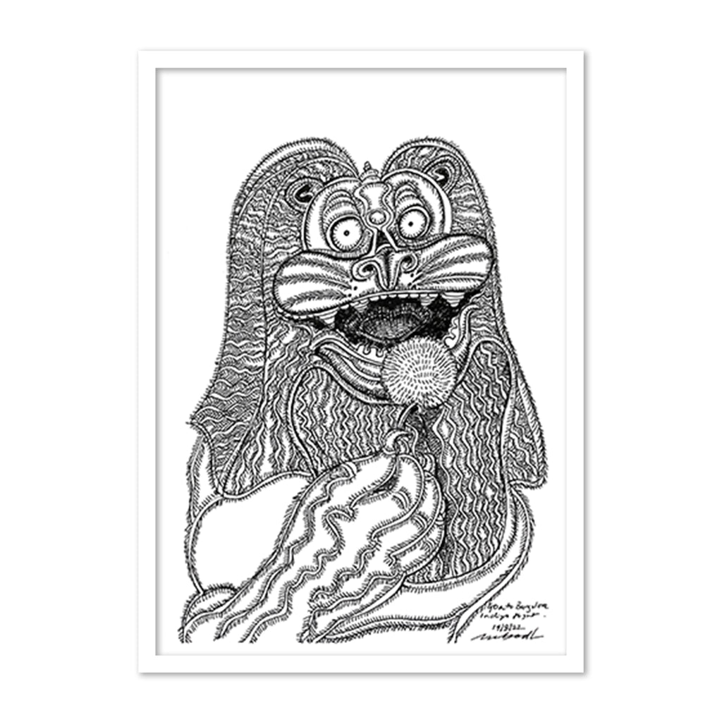 Kadamba Lion with Kadamba Flower