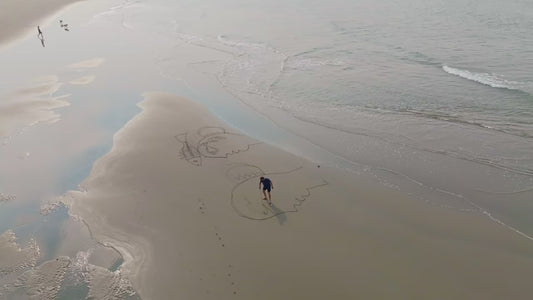 Drawings on the Beach