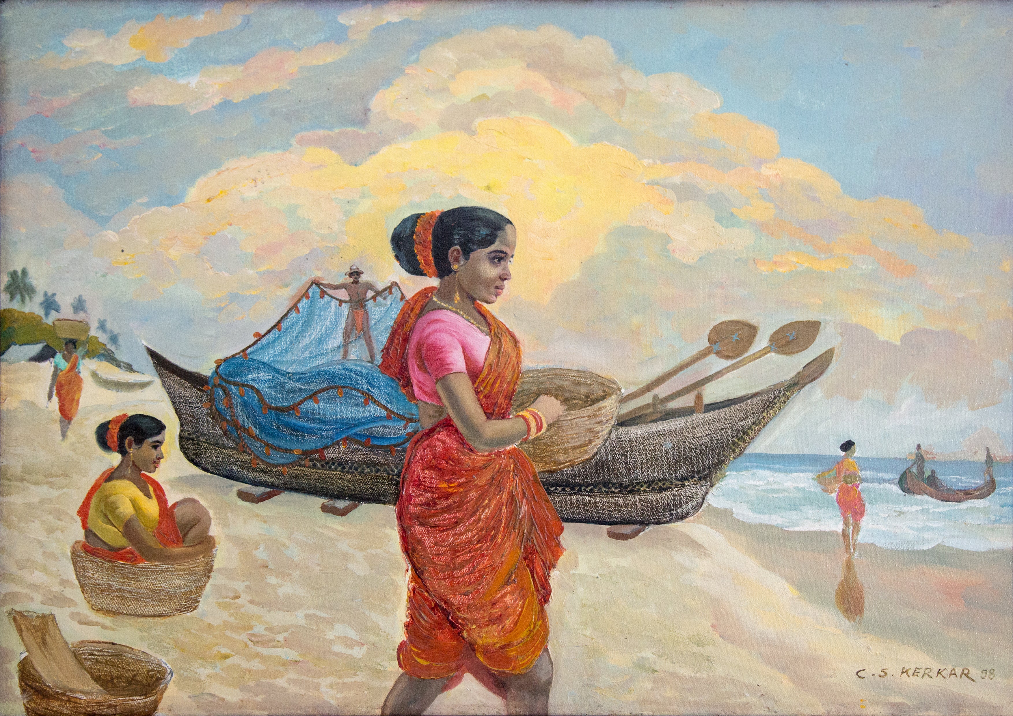 Fisherwomen at the Beach