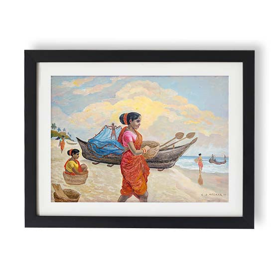 Fisherwomen at the Beach