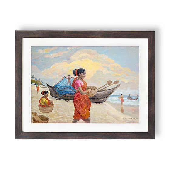 Fisherwomen at the Beach